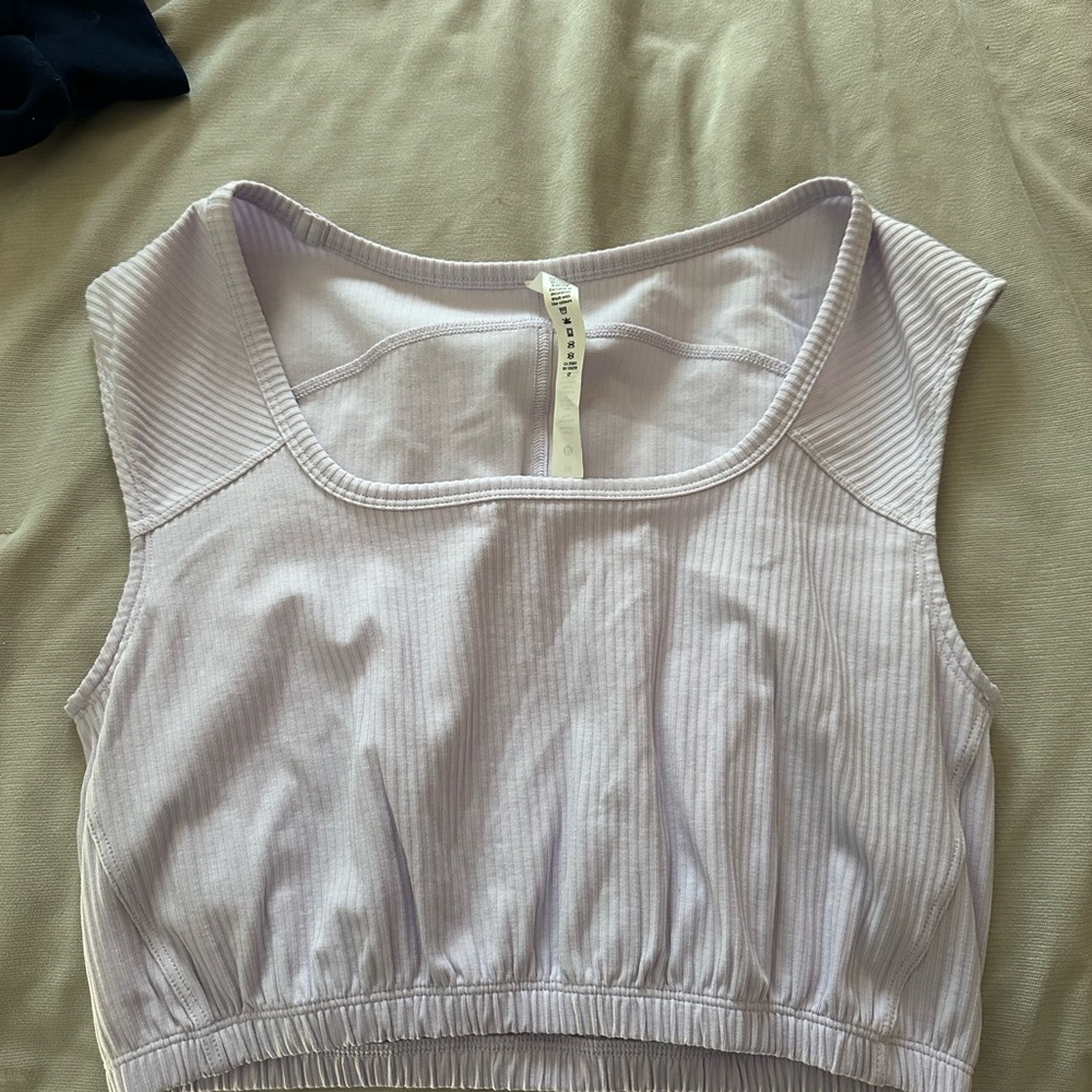 Lavender Ribbed Crop Top
